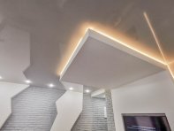 Дизайнерский ремонт, натяжной потолок с подсветкой